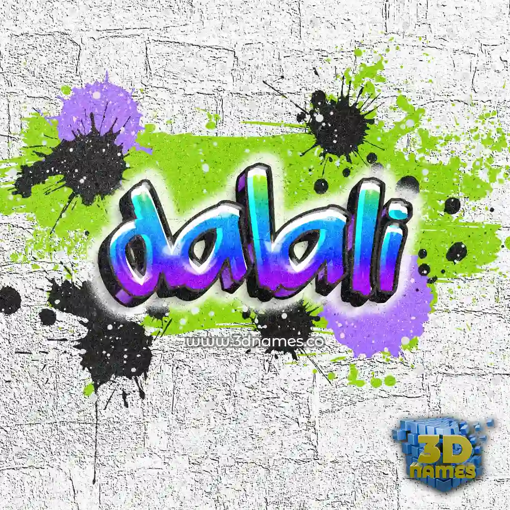 dalali in Graffiti Grunge style - 3D name wallpaper