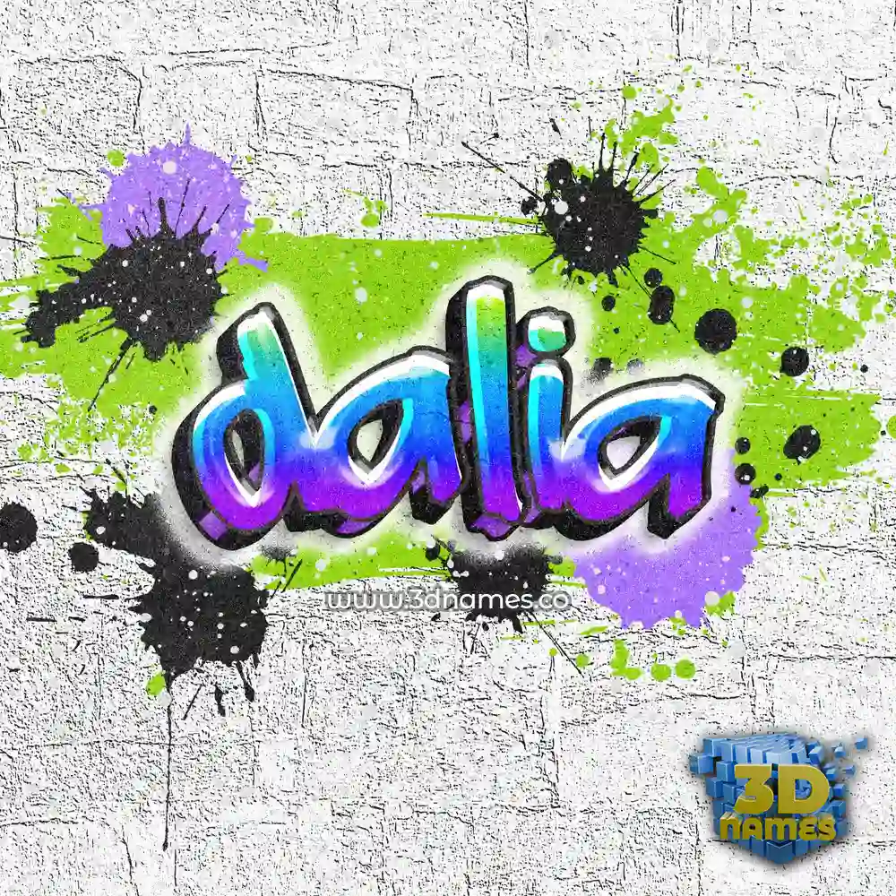 dalia in Graffiti Grunge style - 3D name wallpaper