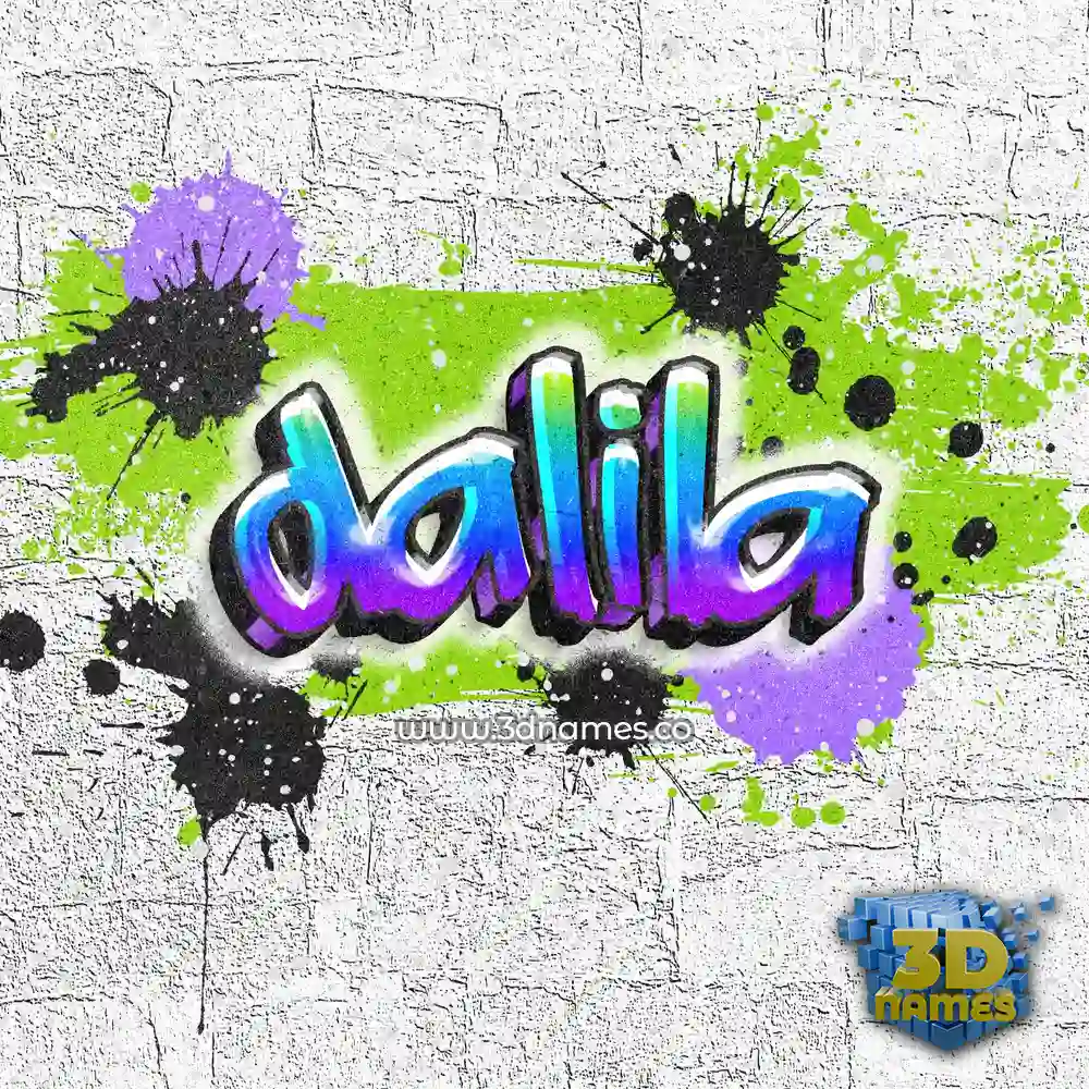 dalila in Graffiti Grunge style - 3D name wallpaper