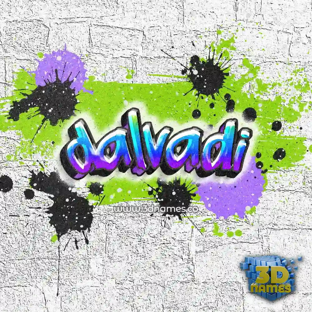 dalvadi in Graffiti Grunge style - 3D name wallpaper
