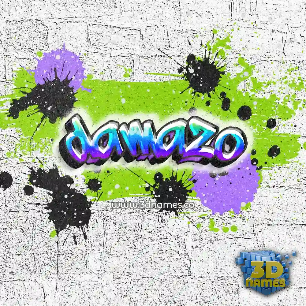damazo in Graffiti Grunge style - 3D name wallpaper