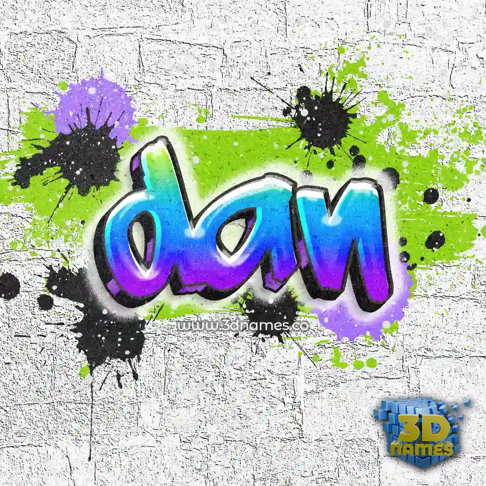 dan in Graffiti Grunge style - 3D name wallpaper