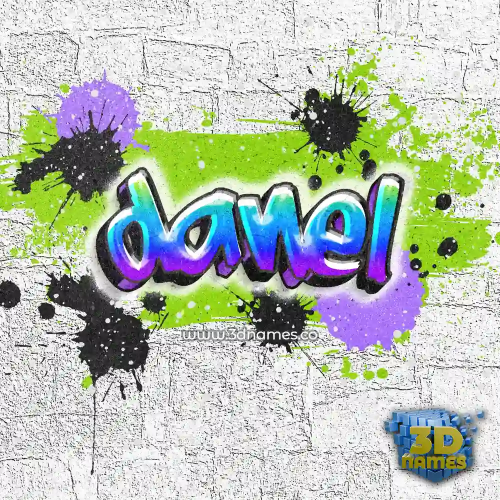 danel in Graffiti Grunge style - 3D name wallpaper