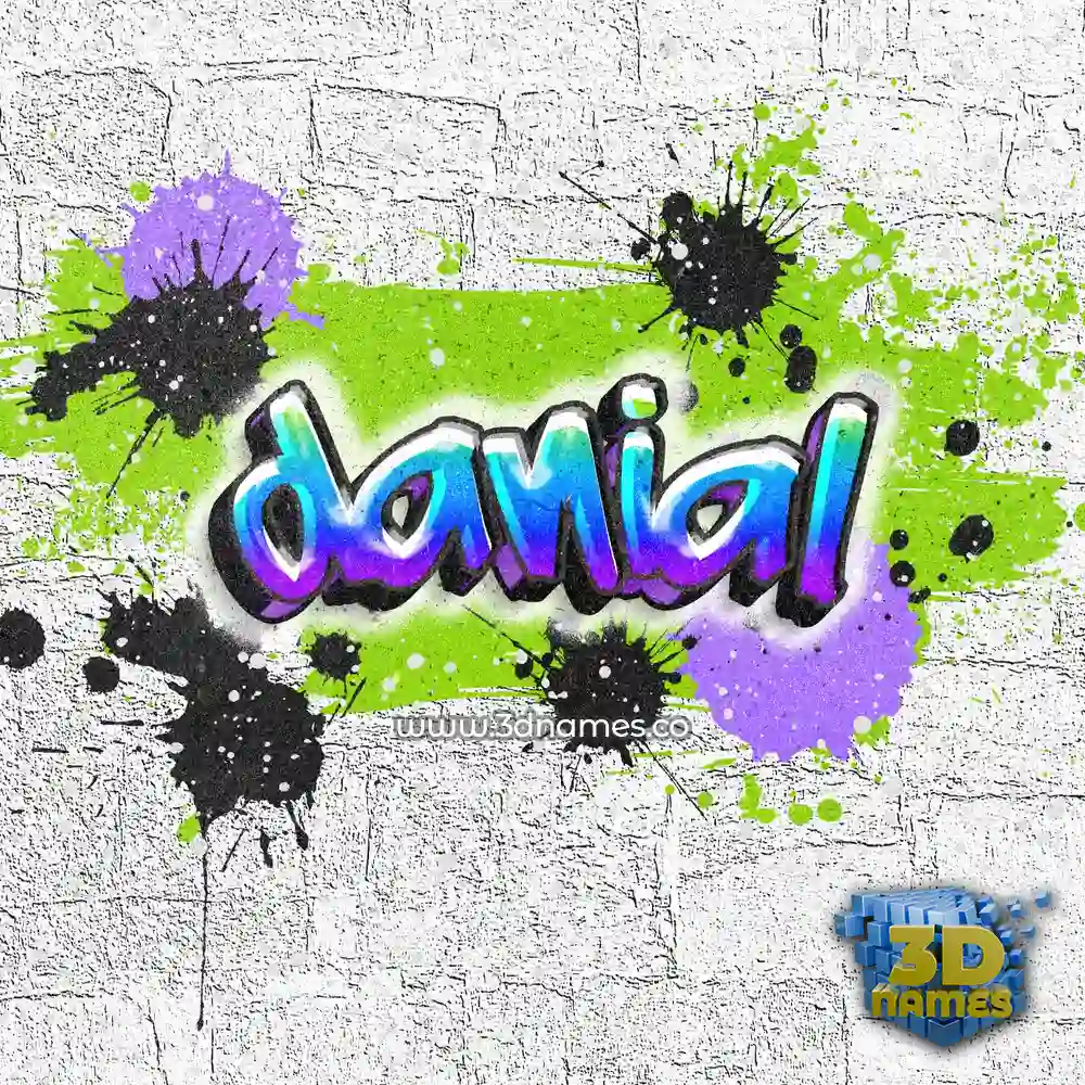 danial in Graffiti Grunge style - 3D name wallpaper