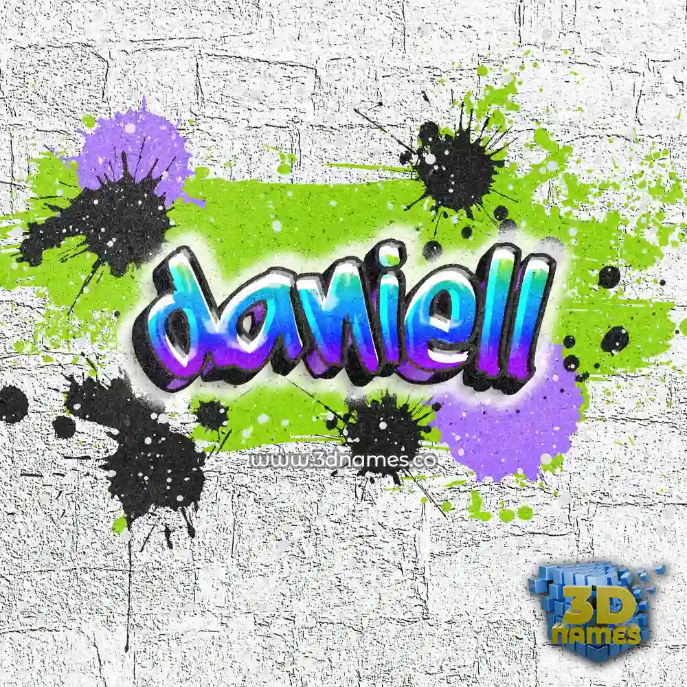 daniell in Graffiti Grunge style - 3D name wallpaper