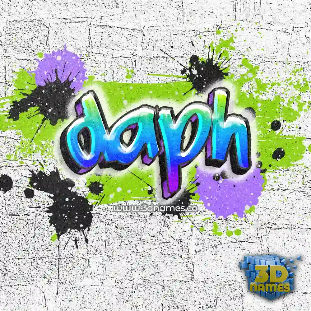 daph in Graffiti Grunge style - 3D name wallpaper
