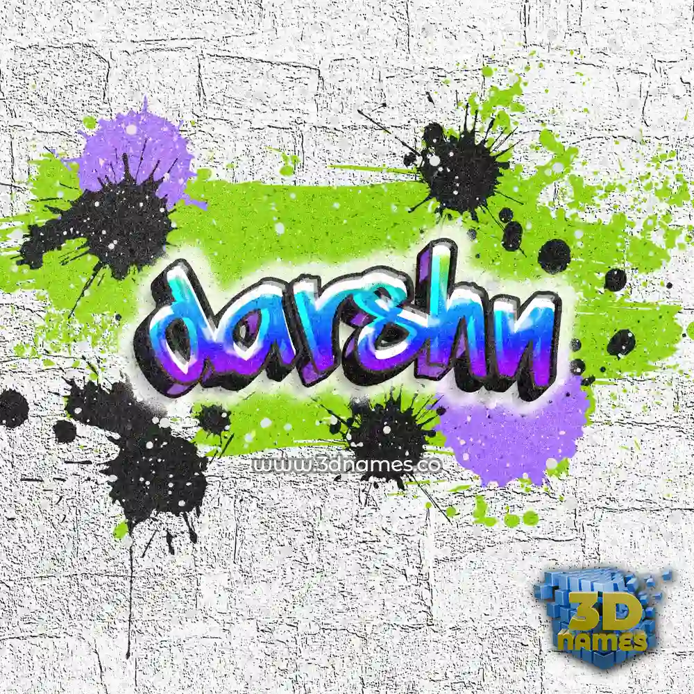 darshn in Graffiti Grunge style - 3D name wallpaper