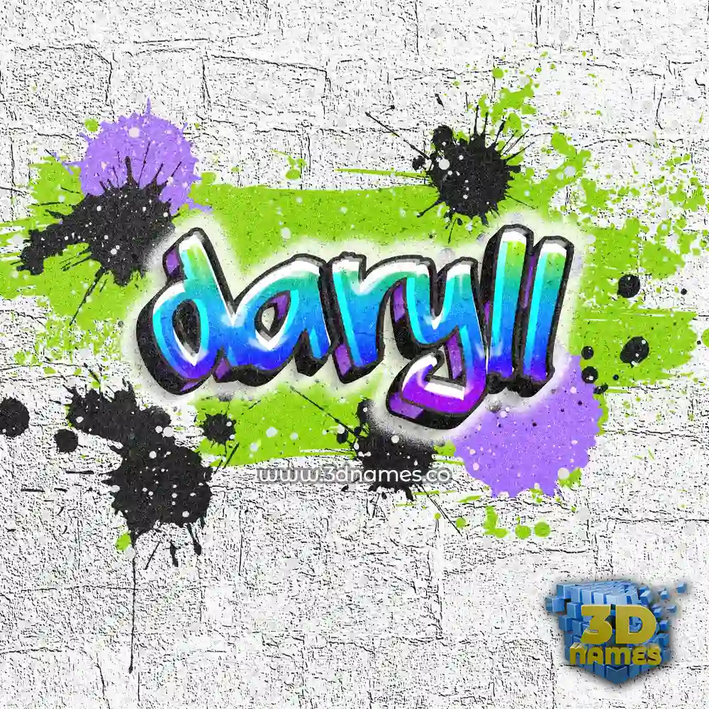 daryll in Graffiti Grunge style - 3D name wallpaper