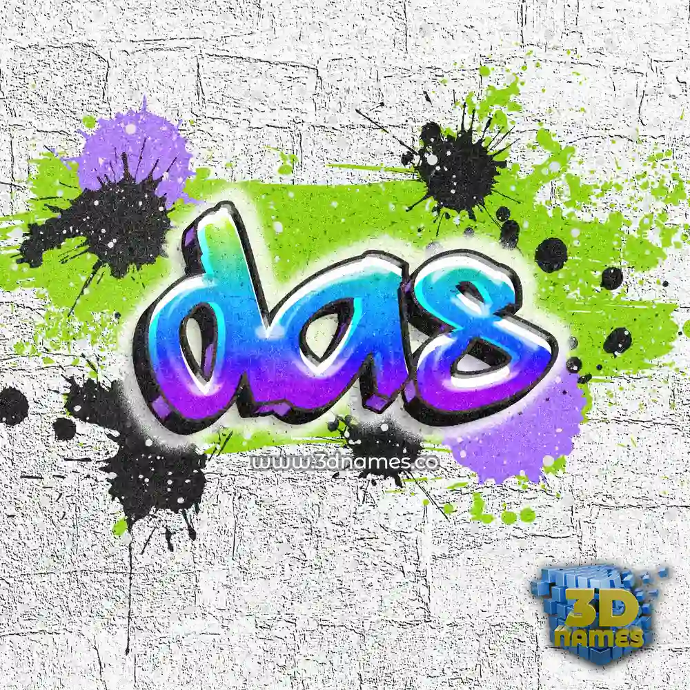 das in Graffiti Grunge style - 3D name wallpaper