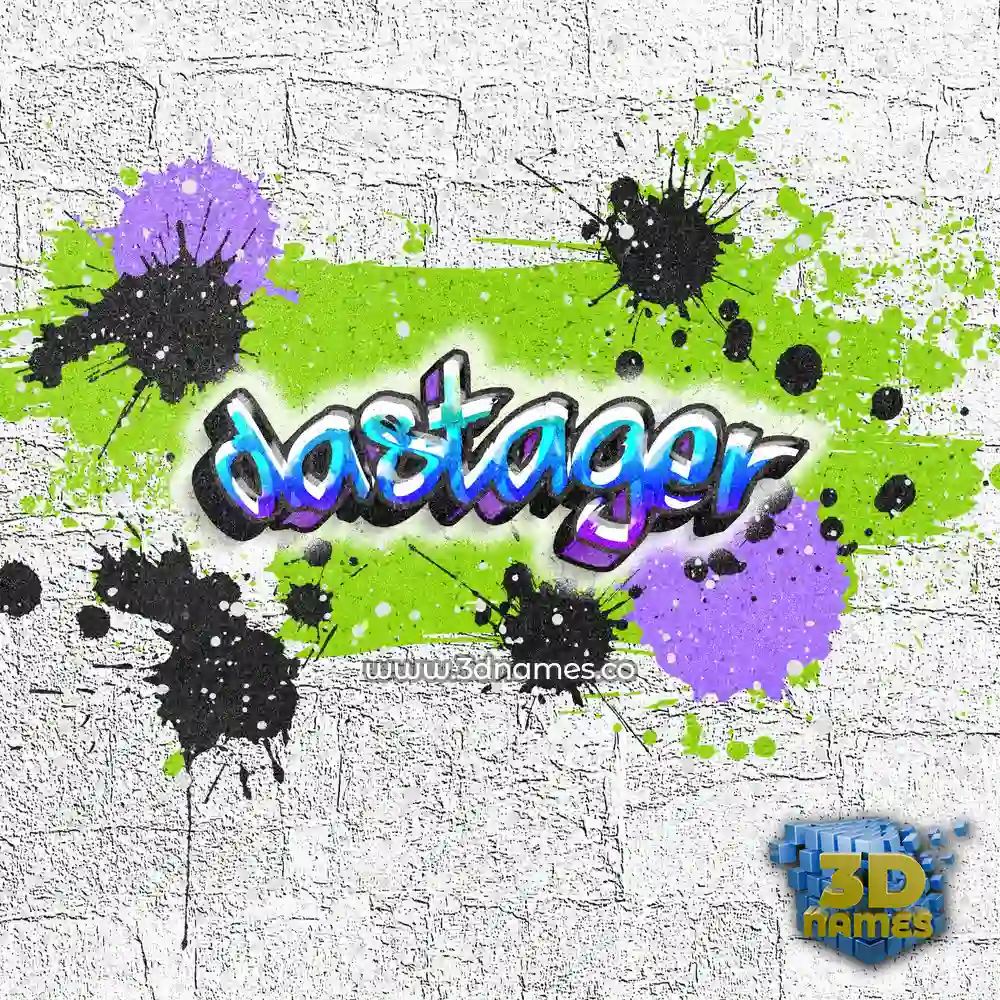 dastager in Graffiti Grunge style - 3D name wallpaper