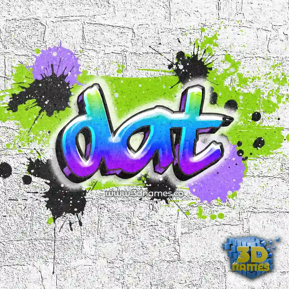 dat in Graffiti Grunge style - 3D name wallpaper
