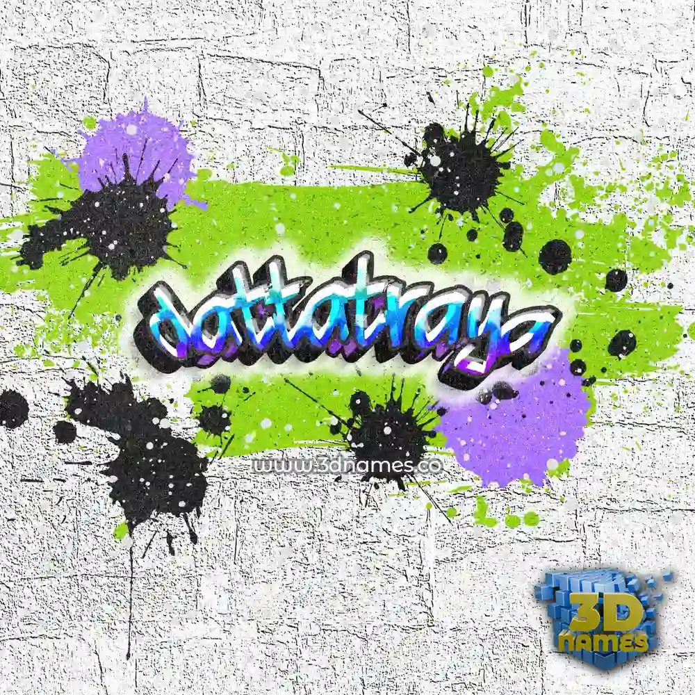 dattatraya in Graffiti Grunge style - 3D name wallpaper