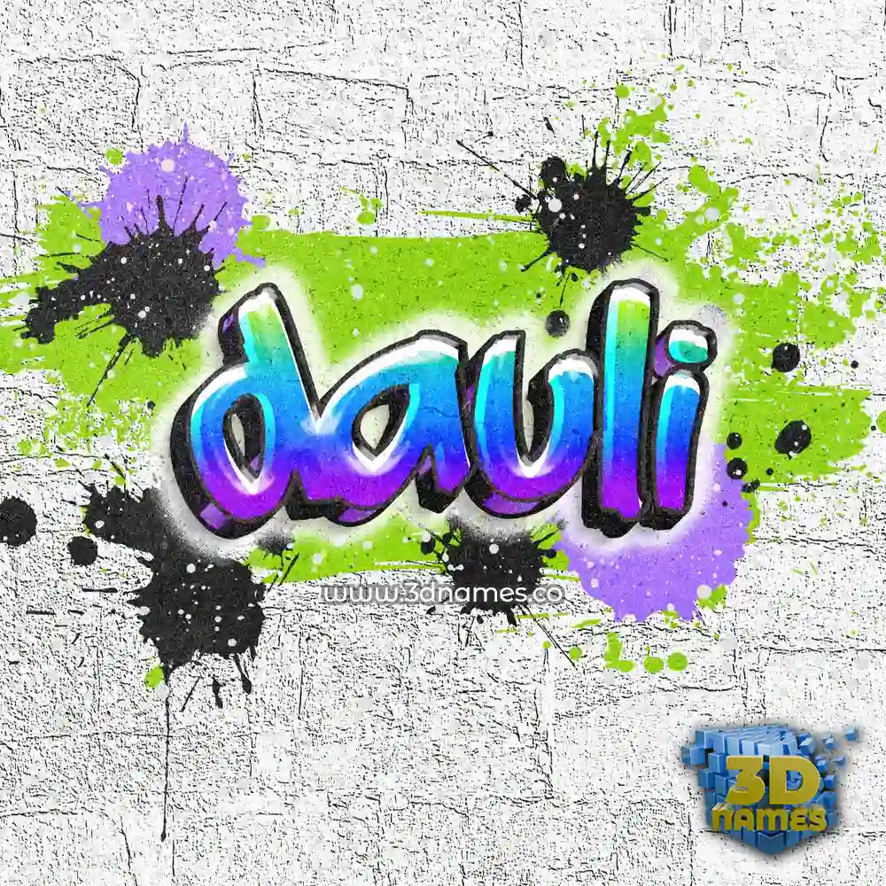 dauli in Graffiti Grunge style - 3D name wallpaper