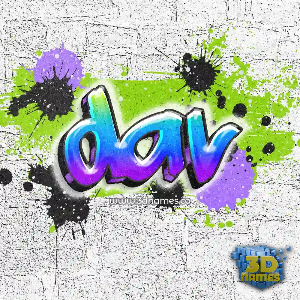 dav in Graffiti Grunge style - 3D name wallpaper
