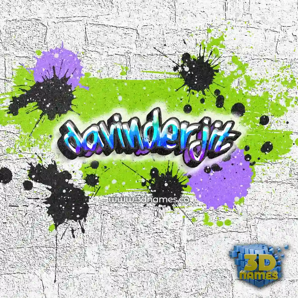 davinderjit in Graffiti Grunge style - 3D name wallpaper