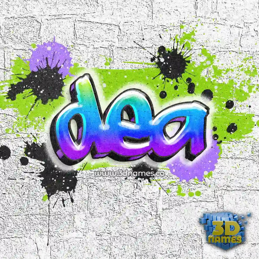 dea in Graffiti Grunge style - 3D name wallpaper