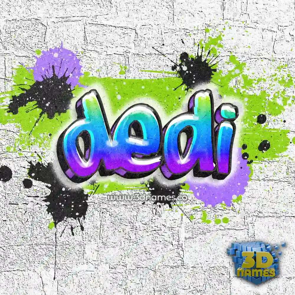 dedi in Graffiti Grunge style - 3D name wallpaper