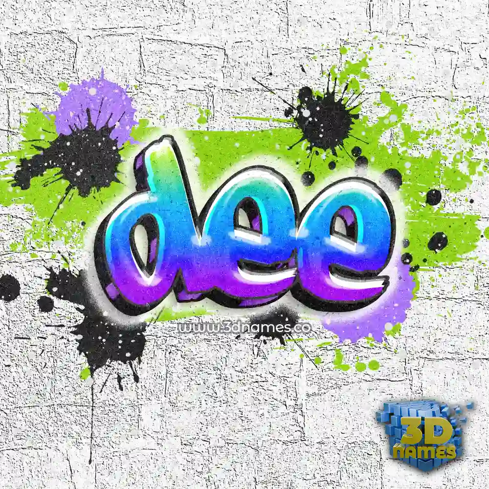 dee in Graffiti Grunge style - 3D name wallpaper