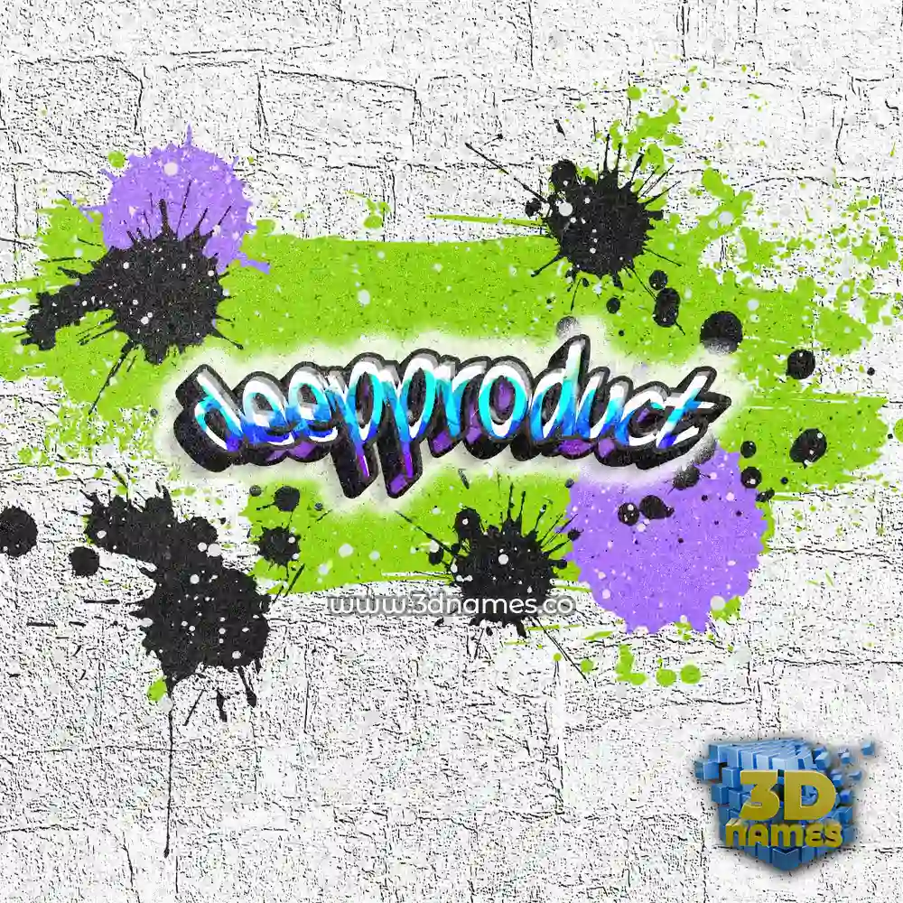 deepproduct in Graffiti Grunge style - 3D name wallpaper