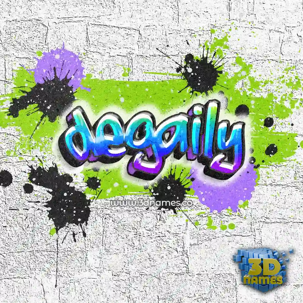 degaily in Graffiti Grunge style - 3D name wallpaper
