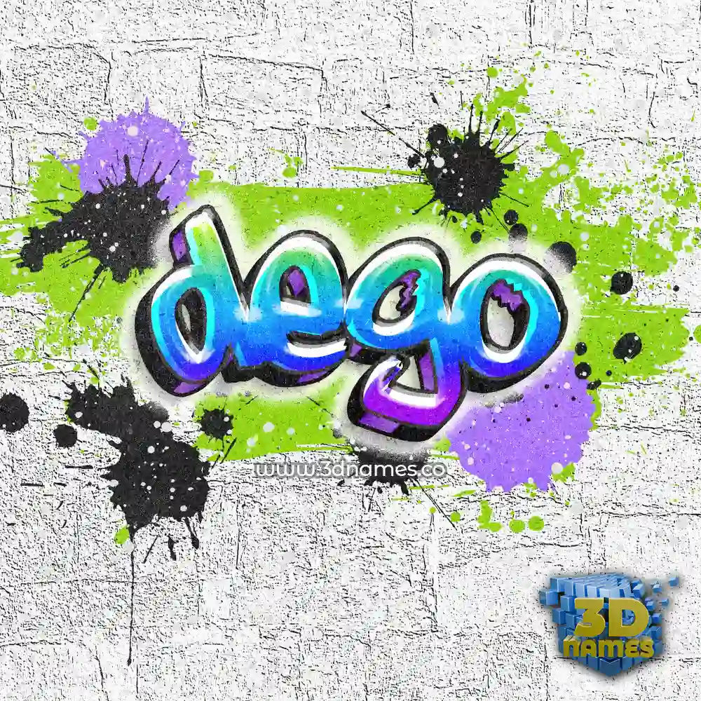 dego in Graffiti Grunge style - 3D name wallpaper
