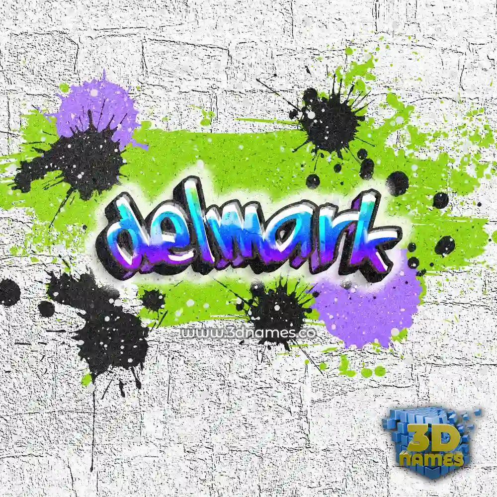 delmark in Graffiti Grunge style - 3D name wallpaper
