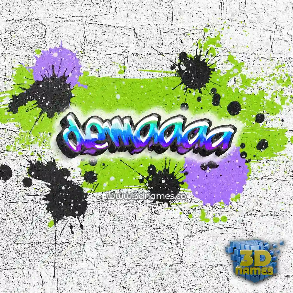 demaaaa in Graffiti Grunge style - 3D name wallpaper