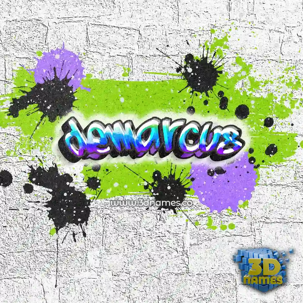 demarcus in Graffiti Grunge style - 3D name wallpaper
