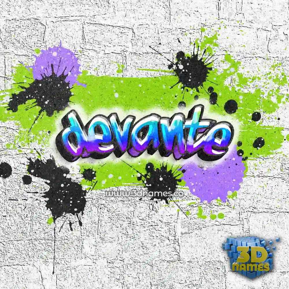 devante in Graffiti Grunge style - 3D name wallpaper