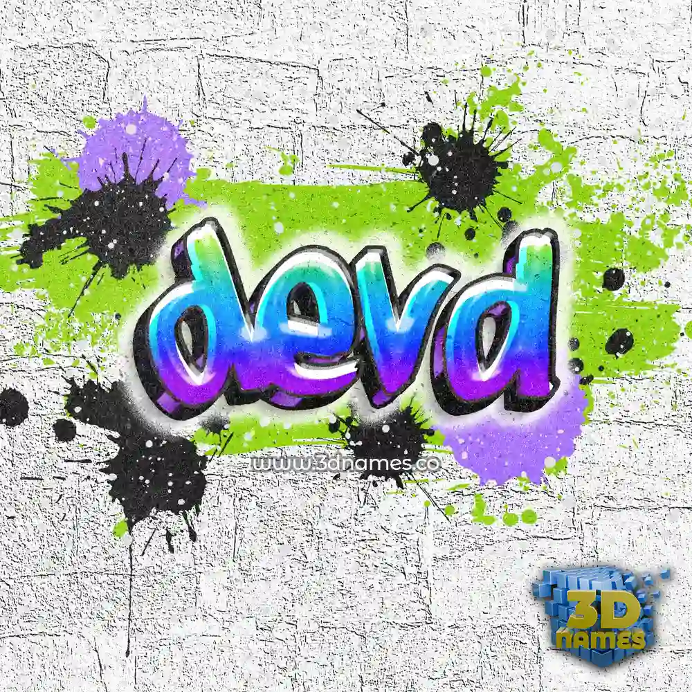devd in Graffiti Grunge style - 3D name wallpaper