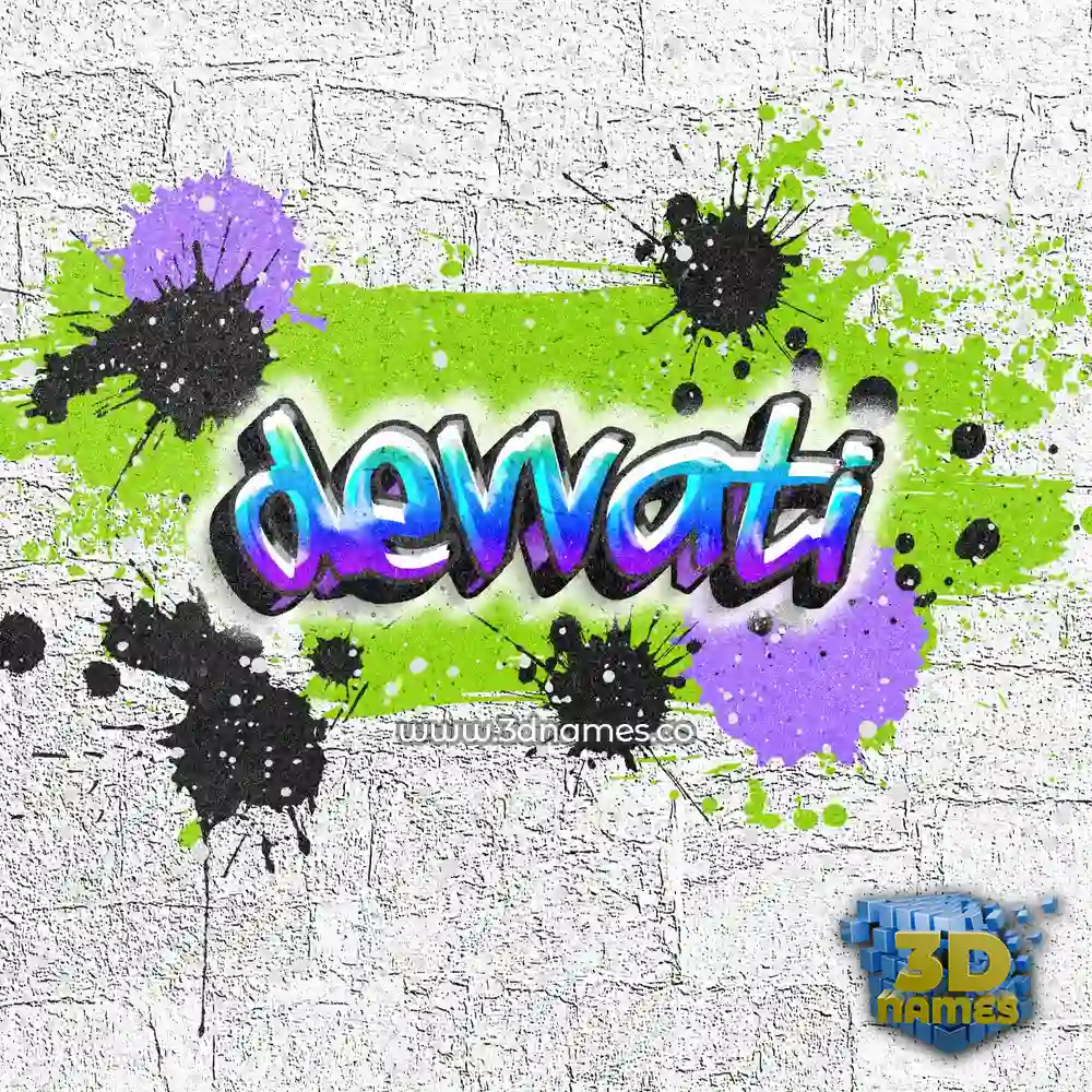 devvati in Graffiti Grunge style - 3D name wallpaper