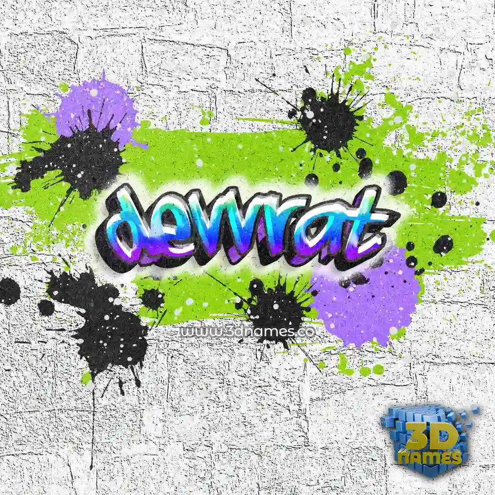 devvrat in Graffiti Grunge style - 3D name wallpaper