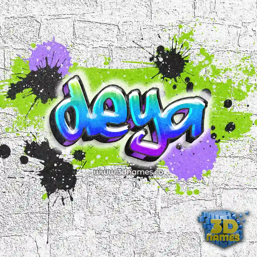 deya in Graffiti Grunge style - 3D name wallpaper
