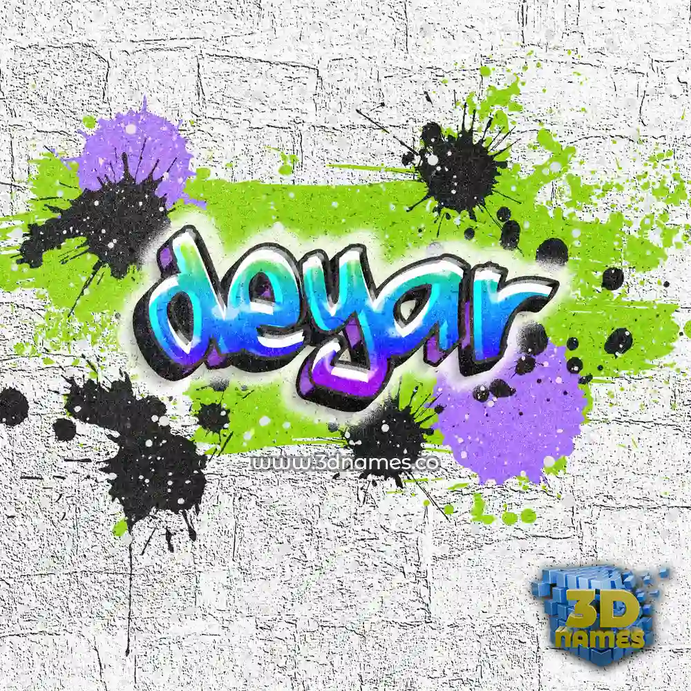 deyar in Graffiti Grunge style - 3D name wallpaper