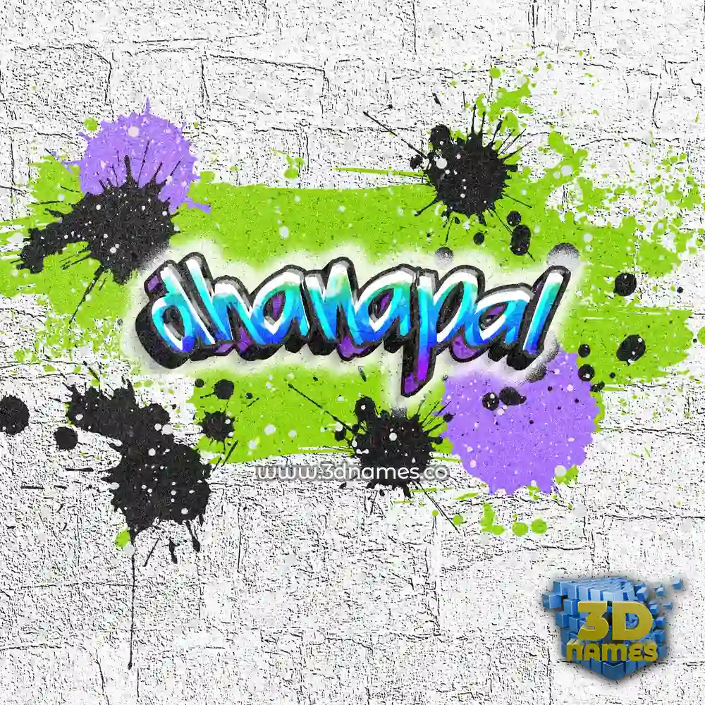 dhanapal in Graffiti Grunge style - 3D name wallpaper