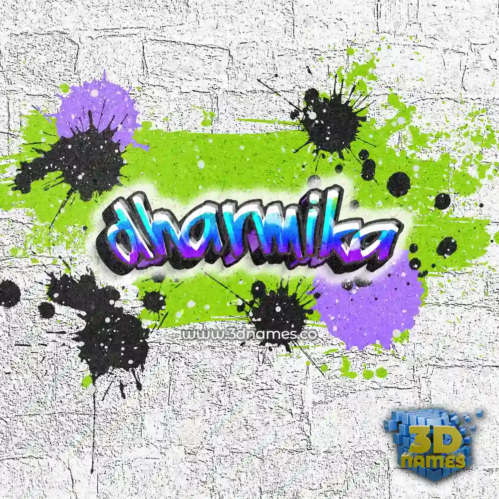 dharmika in Graffiti Grunge style - 3D name wallpaper
