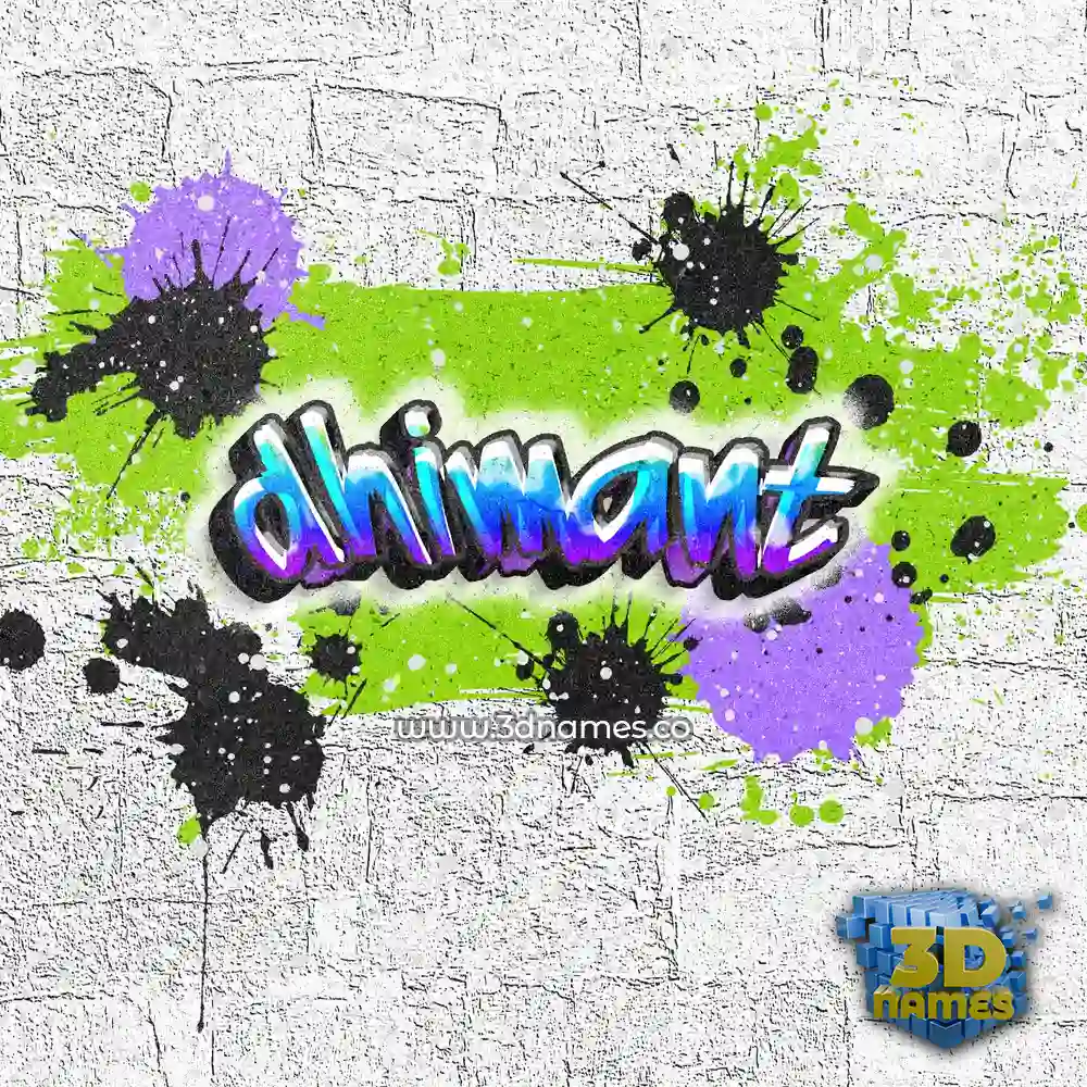 dhimant in Graffiti Grunge style - 3D name wallpaper