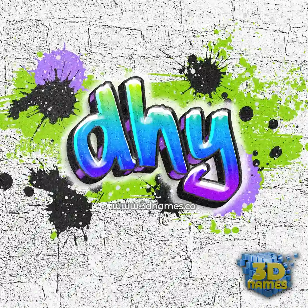 dhy in Graffiti Grunge style - 3D name wallpaper