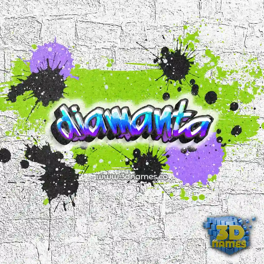 diamanta in Graffiti Grunge style - 3D name wallpaper