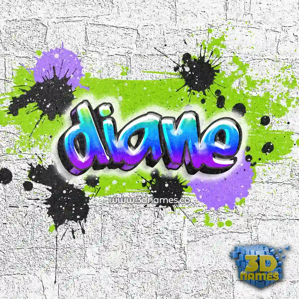 diane in Graffiti Grunge style - 3D name wallpaper