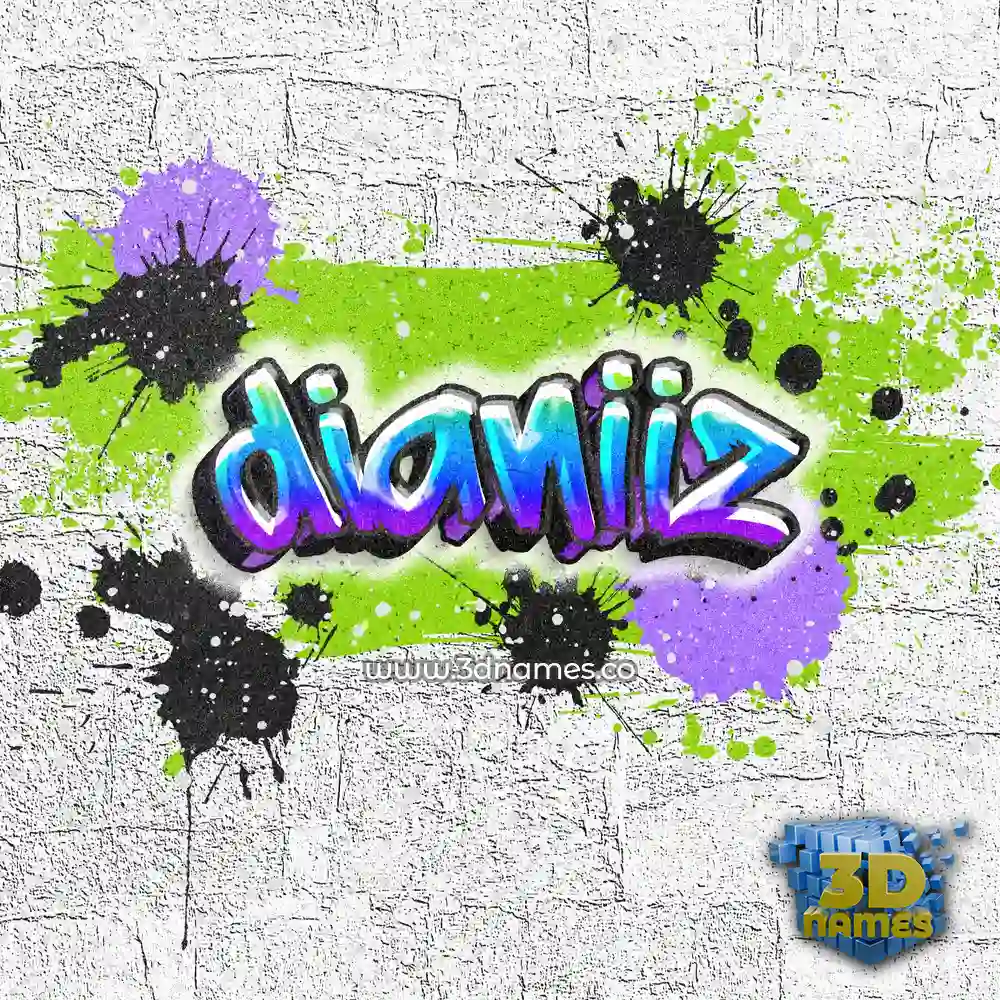 dianiiz in Graffiti Grunge style - 3D name wallpaper