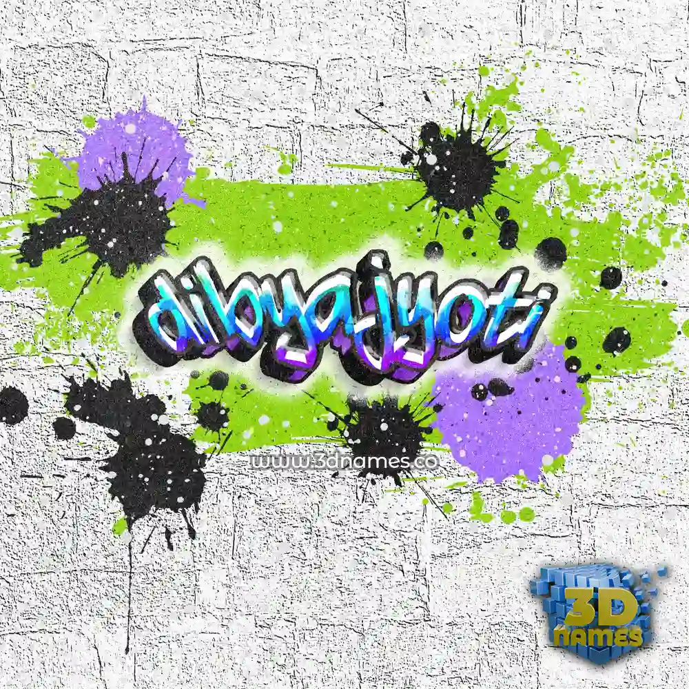 dibyajyoti in Graffiti Grunge style - 3D name wallpaper