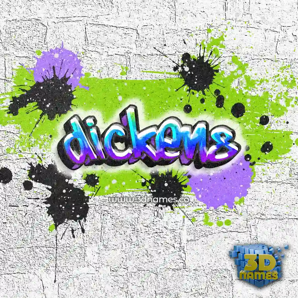dickens in Graffiti Grunge style - 3D name wallpaper