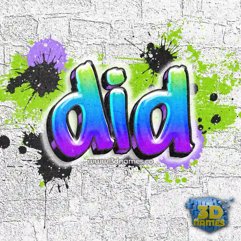 did in Graffiti Grunge style - 3D name wallpaper