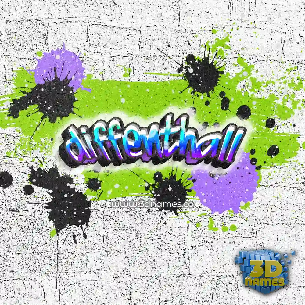 diffenthall in Graffiti Grunge style - 3D name wallpaper