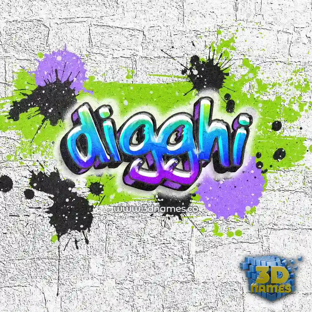 digghi in Graffiti Grunge style - 3D name wallpaper