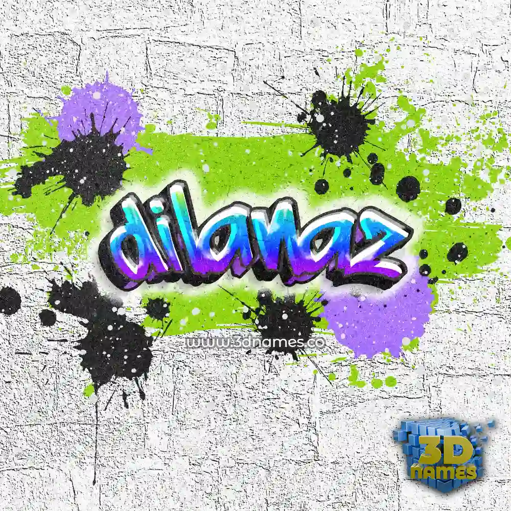 dilanaz in Graffiti Grunge style - 3D name wallpaper
