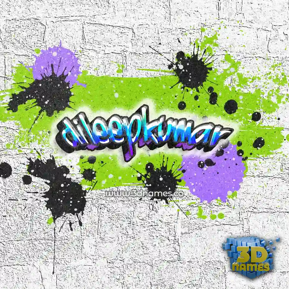 dileepkumar in Graffiti Grunge style - 3D name wallpaper