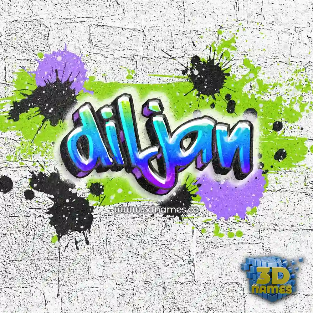 diljan in Graffiti Grunge style - 3D name wallpaper