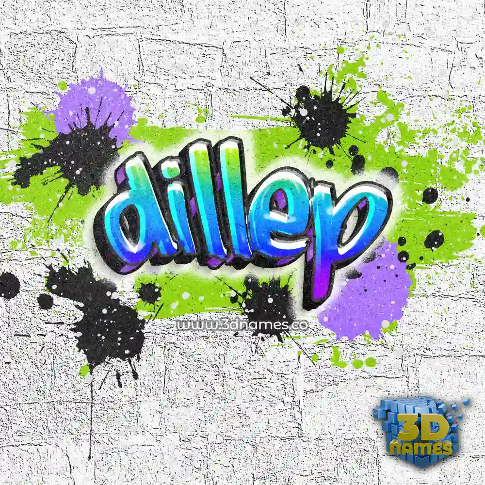 dillep in Graffiti Grunge style - 3D name wallpaper